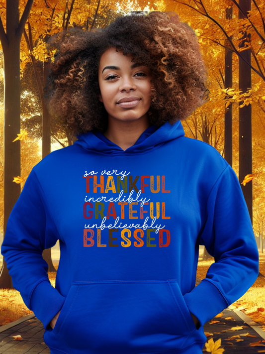 Thankful Grateful Blessed Hoodie