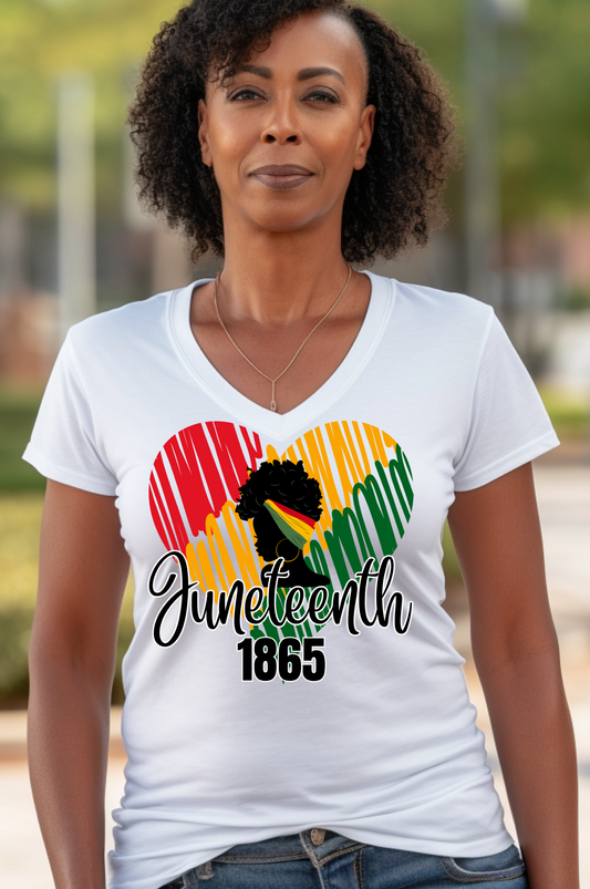 Juneteenth Celebration  Tri-Blend V-Neck T-shirt