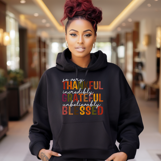 Thankful Grateful Blessed Hoodie