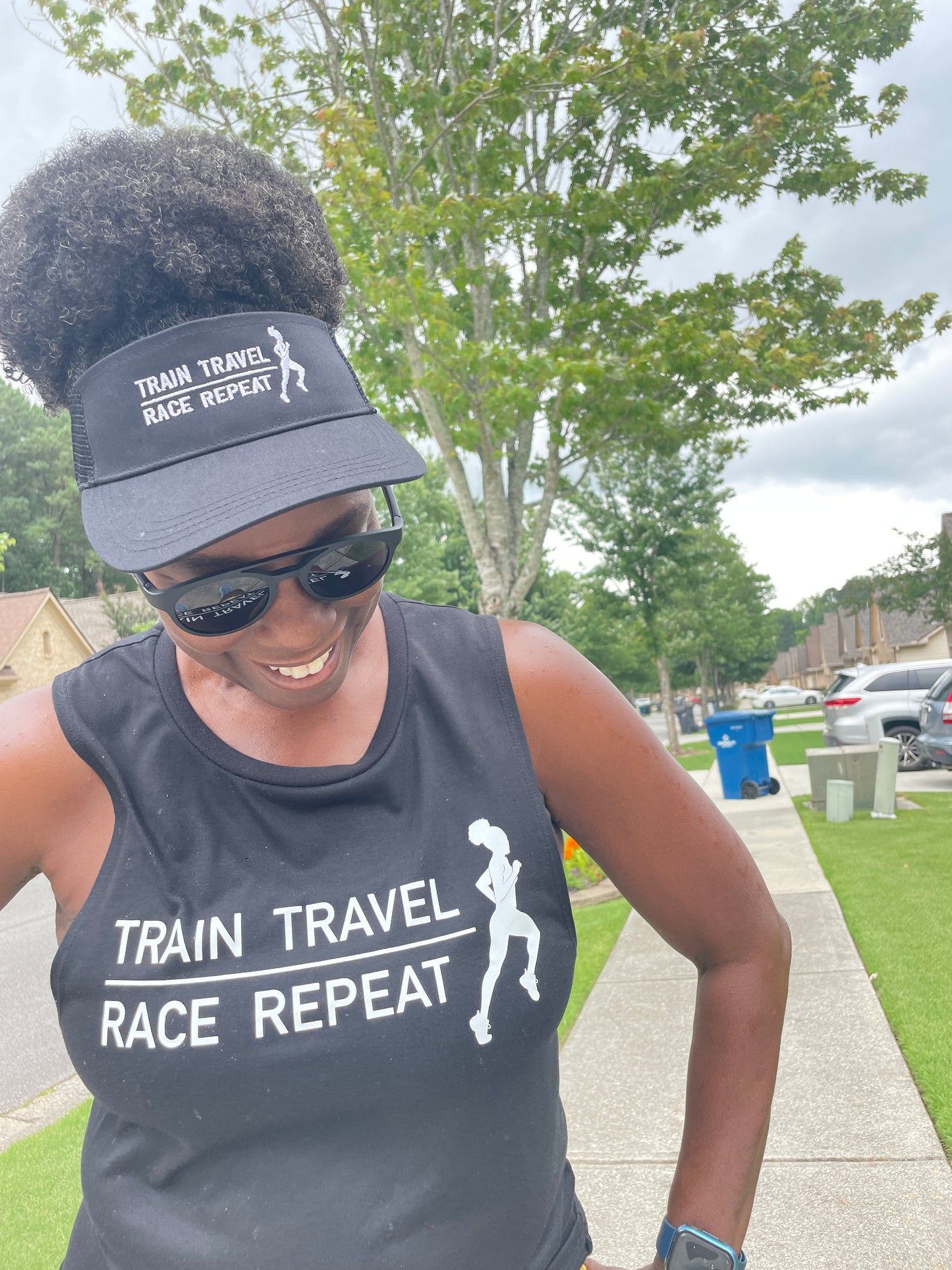 Train Travel Race Repeat  Muscle Tank - The Race