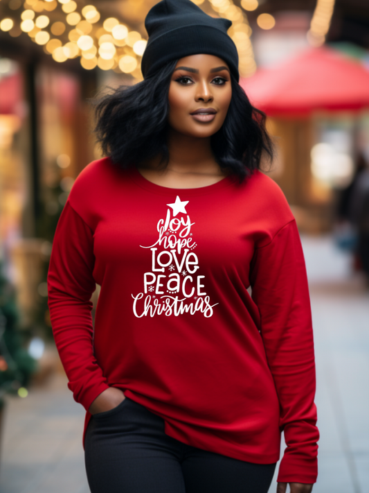 Joy Hope Peace Love Christmas  Long Sleeve T-shirt