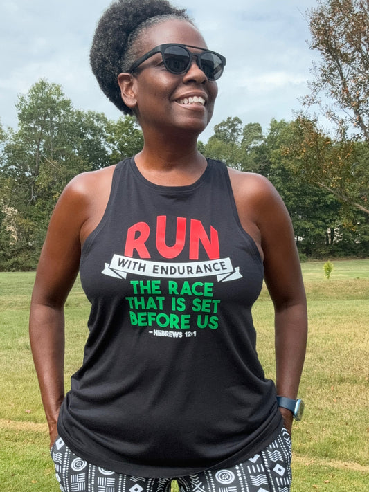 Run With Endurance Racerback Tank Top