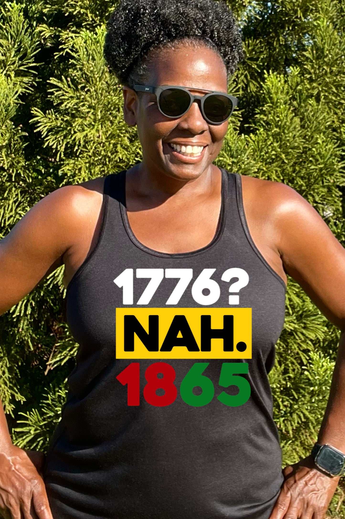 1776 Nah 1865 Racerback Tank Top