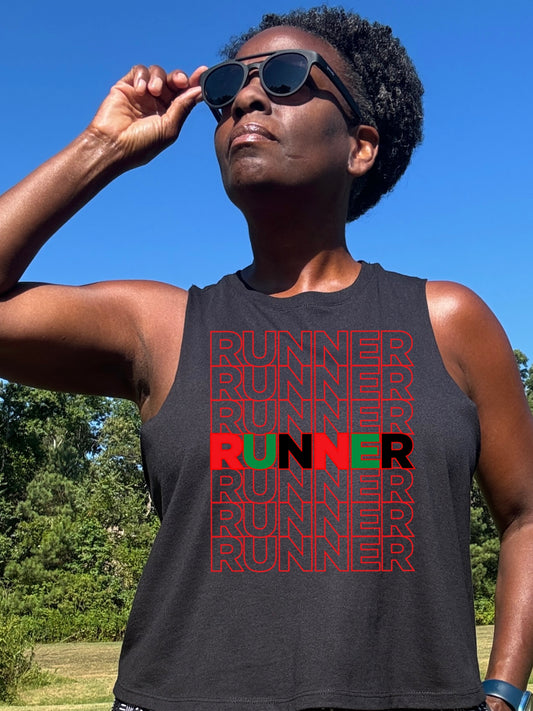 Runner Runner Runner Racerback Crop