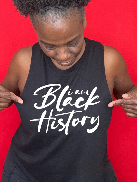 I Am Black History Racerback Crop Tank for Black women during Black month