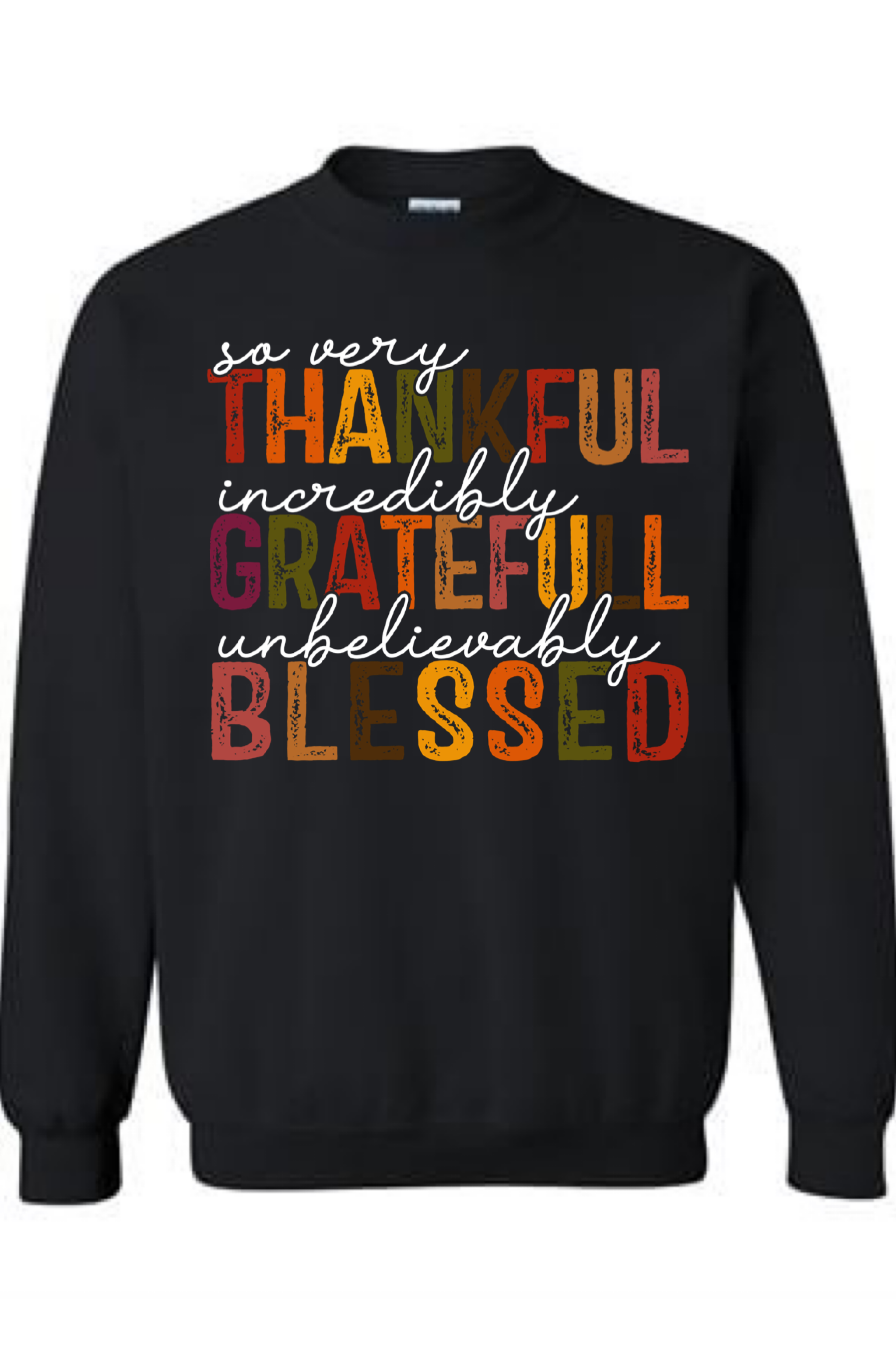 Thankful Grateful Blessed Crewneck Sweatshirt – Natural & Fit Designs