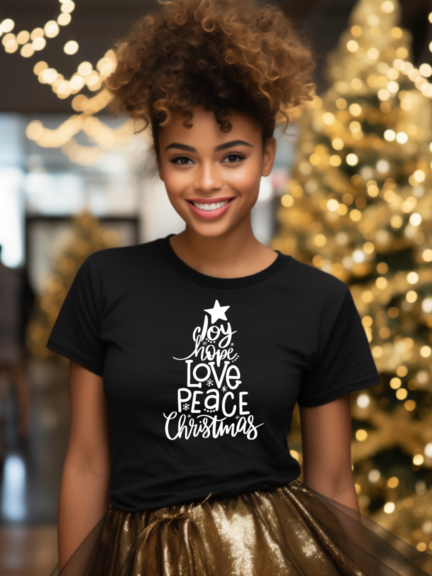 Joy Hope Peace Love Christmas Unisex T-Shirt