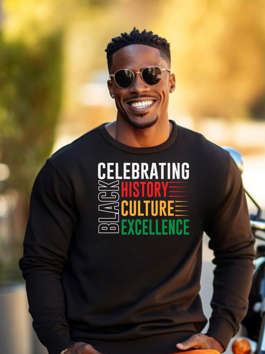 Men's Black Excellence Crewneck Sweatshirt