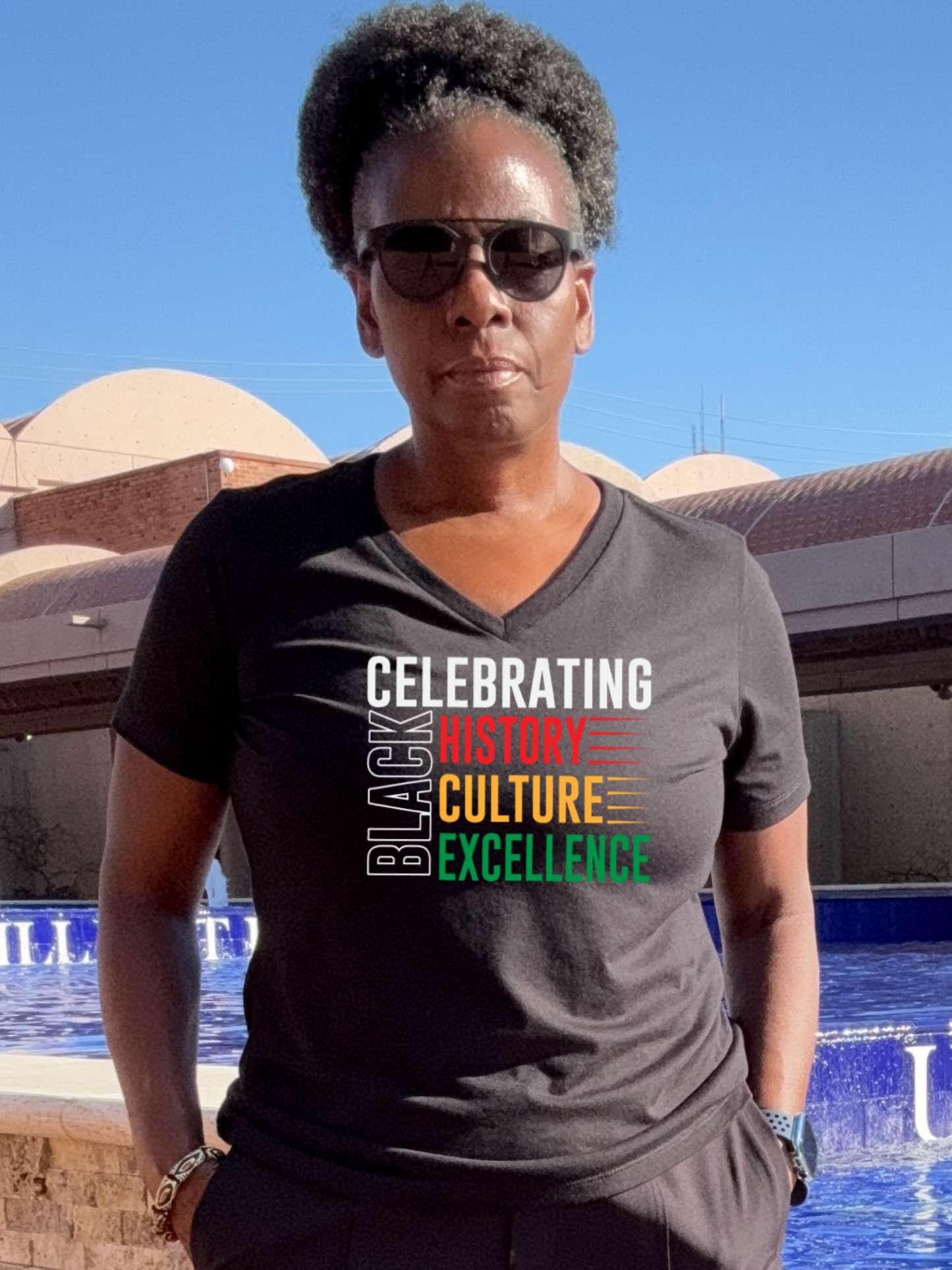 Black Excellence V-Neck T-shirt