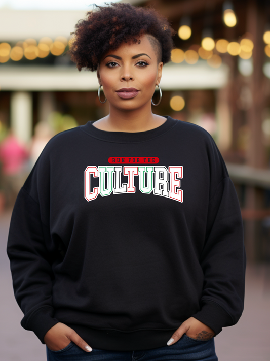 Run For The Culture (varsity) Crewneck Sweatshirt