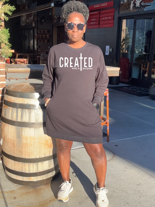 Created With A Purpose Sweatshirt Dress