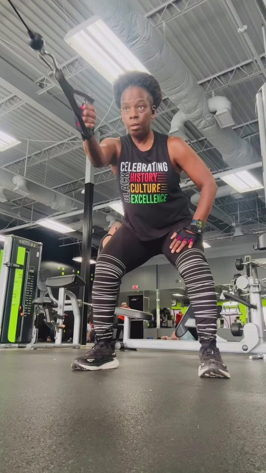 Black Excellence  Racerback Crop Tank